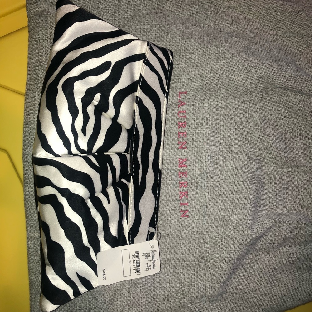 Lauren Merkin Black & White clutch NWT